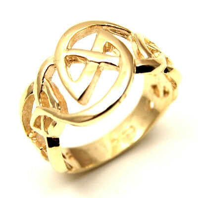 Pre-owned Weston Ring Trinity Knot 9ct Gold Celtic Handmade In Uk