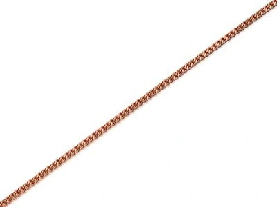 Pre-owned F.hinds 9ct Rose Gold Fine Curb Chain 18" Inch Necklace Link Jewelry Women Gift