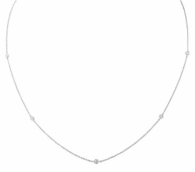 Pre-owned Milton Mark  Womens Diamond Necklace - White Gold/clear