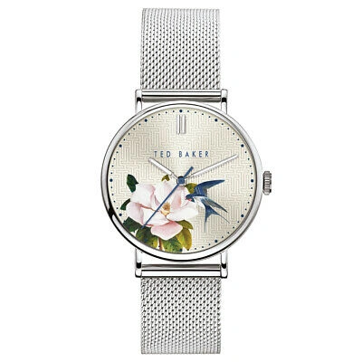 Pre-owned Ted Baker Bkppff902 Ladies Phylipa Flowers Watch