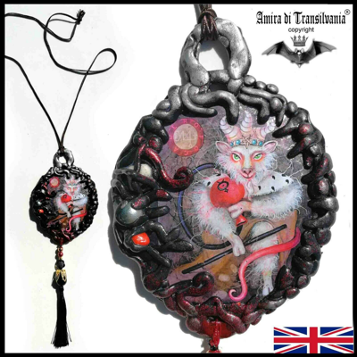 Pre-owned Amira Di Transilvania Talisman Necklace Amulet Pendant Charms Good Luck Jewellery Pagan Occult Wiccan