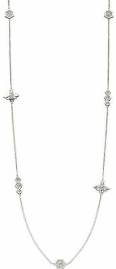 Pre-owned Elements Silver Womens Bee Station Necklace - Silver