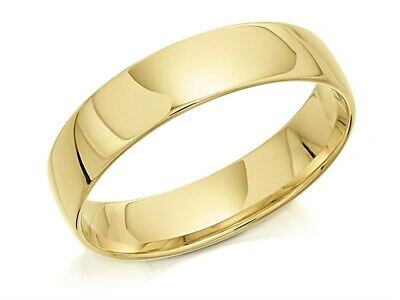 Pre-owned F.hinds Mens 9ct Gold Court Wedding Ring - 5mm