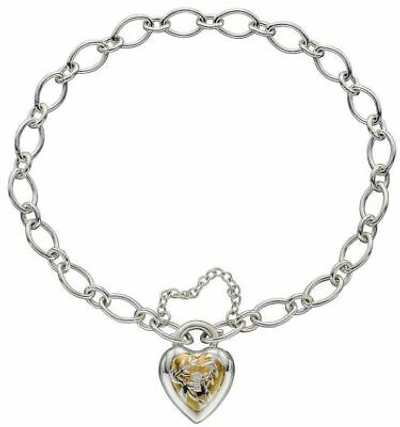 Pre-owned Elements Silver Womens Heart Bracelet - Silver/gold