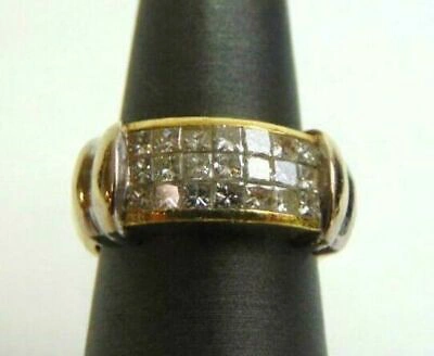 Pre-owned Online0369 1.25 Ct Princess Simulated Diamond Men's Classic Fashion Ring In 925 Silver