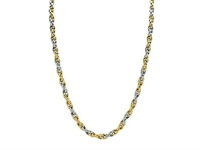 Pre-owned Aureus Womens 9ct Gold Bonded Two Tone Necklace – 18in