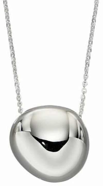 Pre-owned Elements Silver Womens Organic Pebble Necklace - Silver