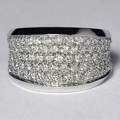 Pre-owned Online0369 Men's Round Simulated Diamond Unique Dome Design Fashion Ring Over 925 Silver