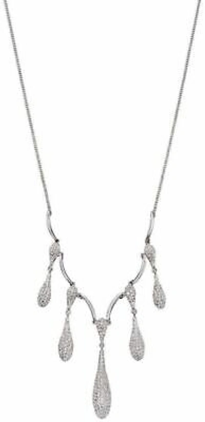 Pre-owned Elements Silver Womens Organic Drop Necklace - Silver