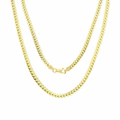 Pre-owned Nuragold 10k Yellow Gold Solid 3.5mm Mens Miami Cuban Chain Pendant Necklace Lobster 30"
