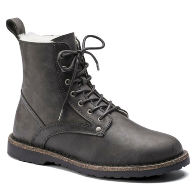 Pre-owned Birkenstock Ladies Boot - Bryson Sheerling Lined Graphite Regular Fit