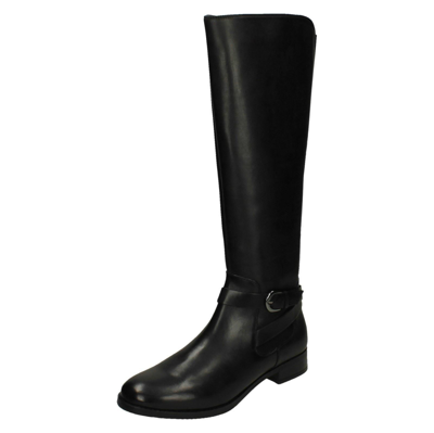 Pre-owned Clarks Ladies Knee High Boots  Netley Whirl