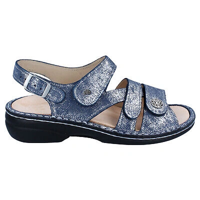 Pre-owned Finn Comfort Womens Sandals Gomera Hook-and-loop Buckle Leather Synthetic