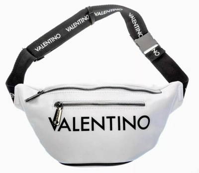 Pre-owned Valentino By Mario Valentino , Logo Bum Bag, Men, [brand New], White, Genuine