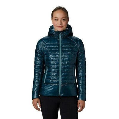 Pre-owned Mountain Hardwear Womens Ghost Shadow Hooded Jacket Top Blue Sports Outdoors