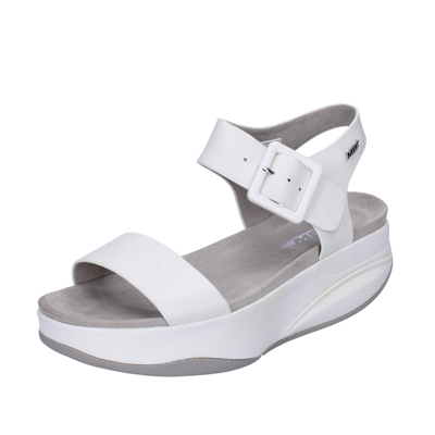 Pre-owned Mbt Womens Shoes  Manni 8 (eu 42) Sandals White Leather Performance Bx884-42