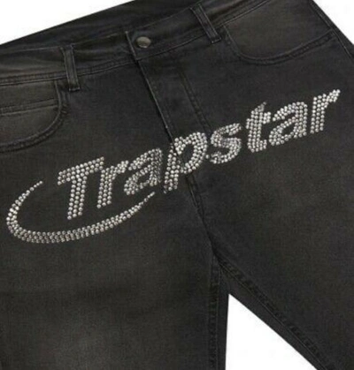 Pre-owned Trapstar Hyperdrive Swarovski Denim Jeans | Size 32