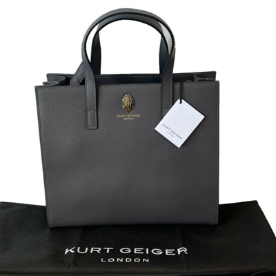 Pre-owned Kurt Geiger Bag Grey Richmond Leather Shoulder Tote