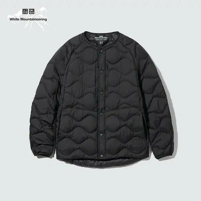 Pre-owned Uniqlo X White Mountaineering Ultra Light Down Jacket - Size L - Black