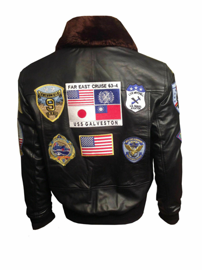 Pre-owned Clara Tom Cruise Top Gun A2 Bomber Jacket Men Fighter Air Force Aviator Leather Jacket