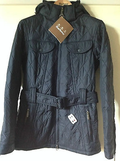 Pre-owned Barbour Grace Polar Quilt Jacket - Black, Navy & Pearl, Brand With Tags