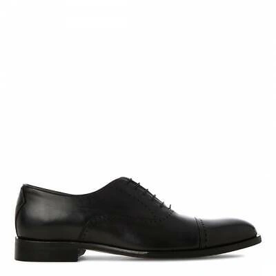 Pre-owned Oliver Sweeney Mens Black Leather Livorno Toe Cap Oxford Shoes Uk 7 £279 Rrp