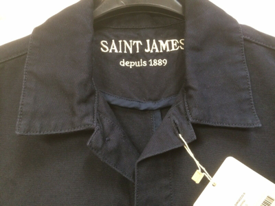 Pre-owned Saint-james Canvas Jacket Navy Blue Sirocco 11 Made In France By Saint James - Cotton Canvas