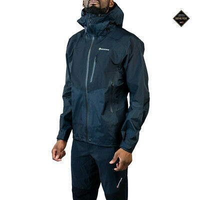 Pre-owned Montané Montane Mens Sports Outdoors Windproof Ajax Hooded Jacket Anorak Top Black