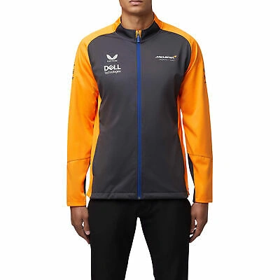 Pre-owned Fanatics Mens Mclaren 2022 Team Softshell Racing Tapered Sleeves Jacket