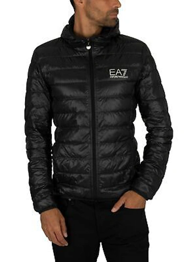 Pre-owned Ea7 Men's Down Jacket, Black