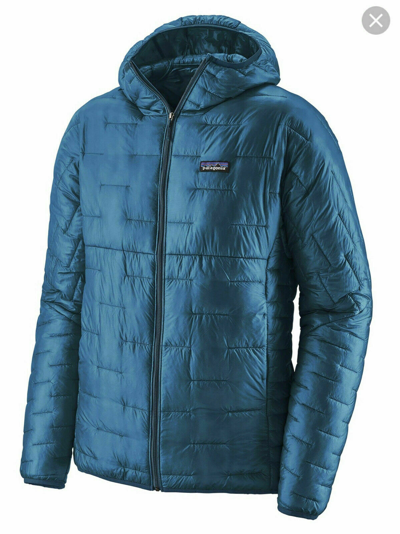 Pre-owned Patagonia Mens Micro Puff Hoody Jacket Balkan Blue Xl. Nano Hooded Primaloft
