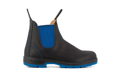 Pre-owned Blundstone Unisex 1403 Australian Chelsea Classic Leather Boots - Black / Blue