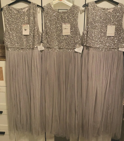 Pre-owned Maya X3  Bridesmaid Dresses Uk Size 12