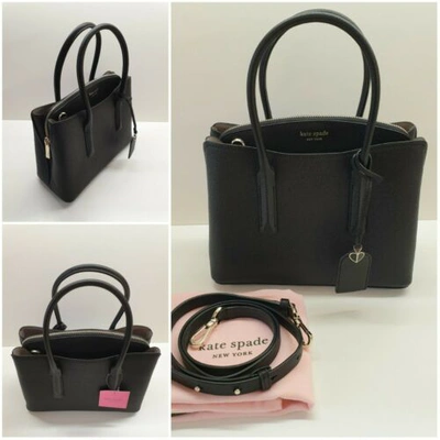 Pre-owned Kate Spade Black Crossbody Bag. Medium, Grab Handles, Leather, Charm. £425