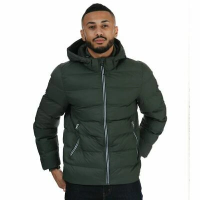 Pre-owned Gant Men's  Active Cloud Detachable Hood Regular Fit Jacket In Green