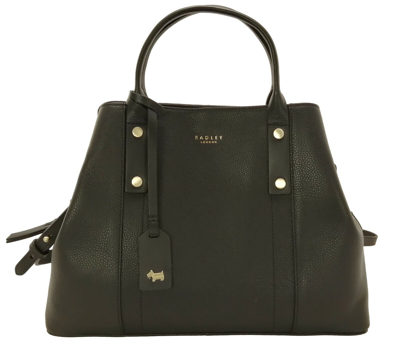 Pre-owned Radley Handbag Black Medium Leather Multiway Provence Street Shouder Bag