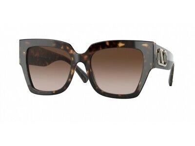 Pre-owned Valentino Genuine Sunglasses Va4082 520113 Havana Brown Woman
