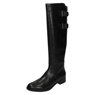 Pre-owned Clarks Ladies  Knee High Boots 'netley Ride'