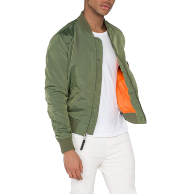 Pre-owned Alpha Industries Mens Ma-1 Tt Flight Bomber Jacket Slim Fit Lightweight Spring