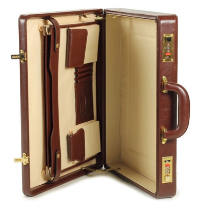Pre-owned Quindici Sale  Luxury Leather Slim Attaché Briefcase Business Case