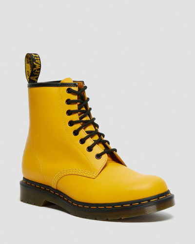 Pre-owned Dr. Martens' Dr. Martens Classic 1460 Yellow Smooth 8-eyelet Ankle Boots Uk 3 - 11