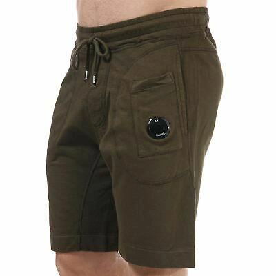 Pre-owned C.p. Company Men's  Lightweight Knee Length Fleece Shorts In Green