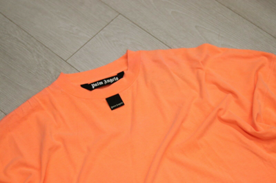 Pre-owned Palm Angels Blurred Logo Tee | Orange | Size L Xl 2xl | Large Pa Short Sleeve