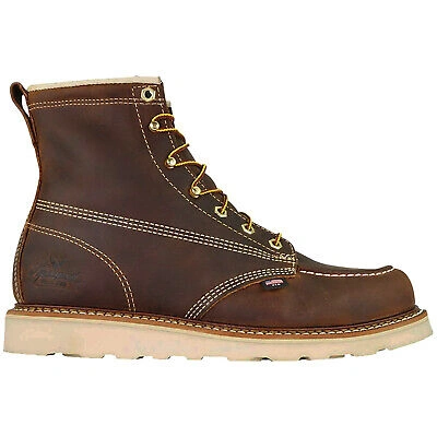 Pre-owned Thorogood Mens Boots 6 Inch Toe Non Safety Lace-up Ankle Wedge Leather