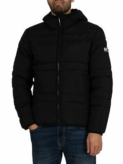Pre-owned Tommy Jeans Men's Transitional Puffer Jacket, Black