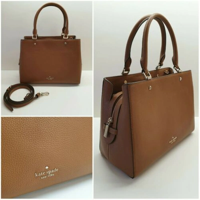 Pre-owned Kate Spade Tan Crossbody Satchel Bag. Grab Handles, Leather, Medium. £425