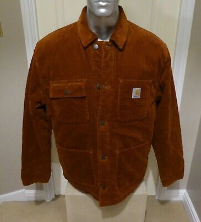 Pre-owned Carhartt Fantastic  Wip Michigan Cord Jacket Brown , Medium , Rrp £170