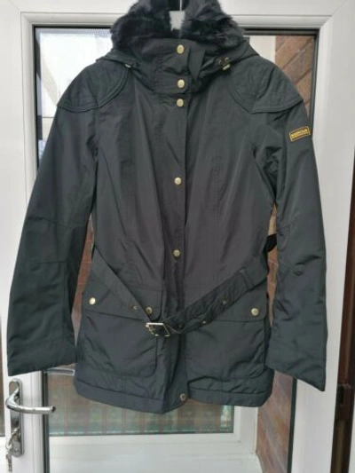 Pre-owned Barbour Womens  International Bowden Waterproof Quilted Jacket Uk16 Rrp£239