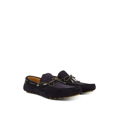 Pre-owned Paul Smith Navy Suede Loafers Shoes “springfield”. Size: Uk 7 - Eu 41