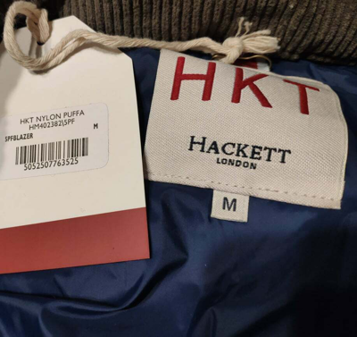 Pre-owned Hackett London Hkt Puffa Jacket Down & Feather Filling, Hooded Oversized
